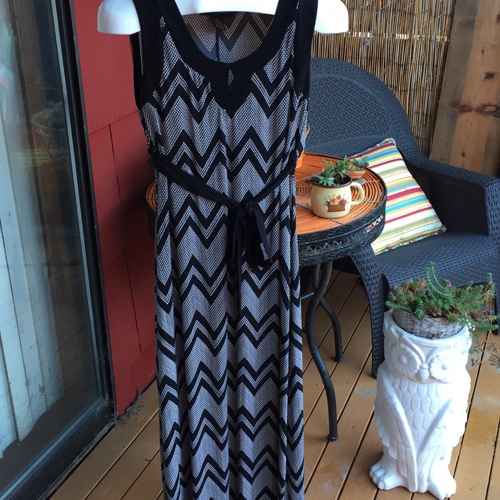 Elie McCarthy Black & White Dress Petite Small